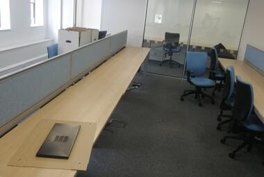 used bench desk pod light wood newbury berks