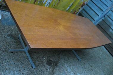 teak veneer boardroom table newbury reading berkshire 