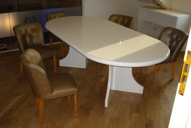 8 seater modern meeting table white gloss surrey
