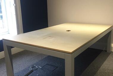 grey meeting table newbury berks 3.6m 