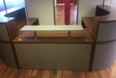 walnut reception desk newbury berks