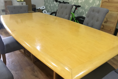 maple veneer exec meeting table 8 seater newbury reading berkshire