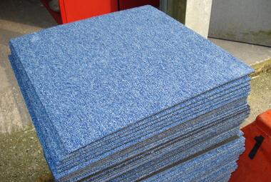 used commercial grade carpet tile blue newbury berks