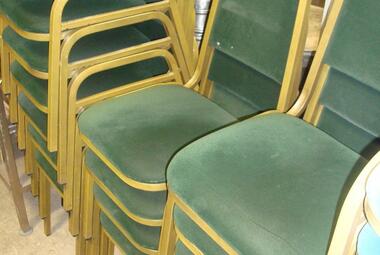 banquet chair dark green velour berkshire hampshire 