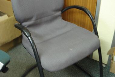 Steelcase Cantilever Meeting Chair with Arms in Grey