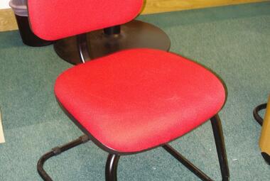 used cantilever meeting chair without arms red fabric newbury berkshire