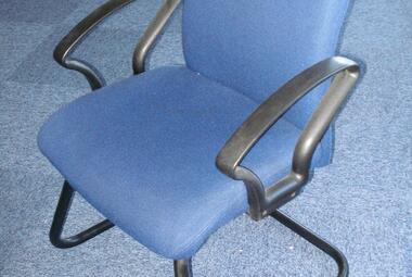 shirtback cantilever meeting chair blue fabric newbury berkshire