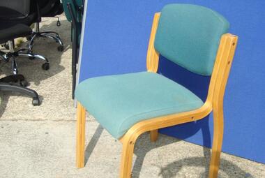 Light Wood Framed Meeting Chair without Arms