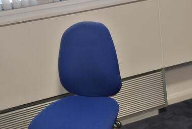 high back adjustable office chair without arms blue oxford newbury 