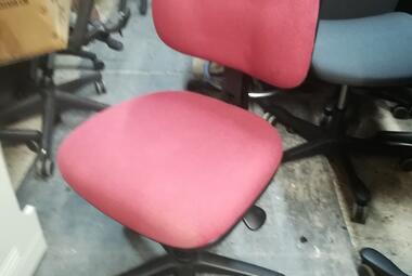 medium back adjustable operator no arms red pink fabric newbury berkshire 