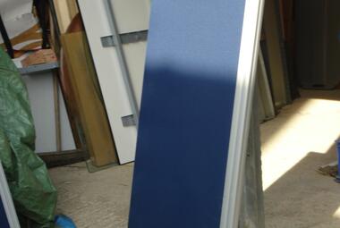 1.8 desk screen partition blue acoustic board berkshire