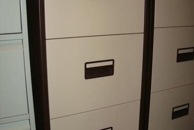3 drawer brown and cream filing cabinet used newbury berkshire 