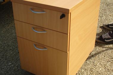 beech under desk drawers on castors newbury berkshire used