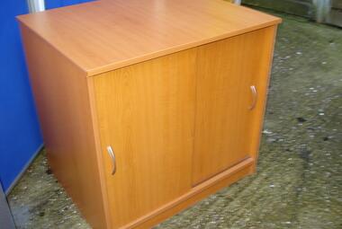 desk height sliding door cupboard 1 adjustable shelf cherry newbury reading berkshire