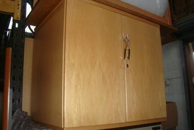 maple veneer 2 door office cupboard newbury berkshire