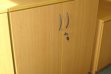 used office cupboard with 1 adjustable shelf oak newbury berks 