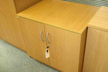 used office desk height cupboard oak berkshire