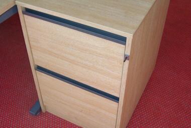 2 drawer filing cabinet grey flush handles 