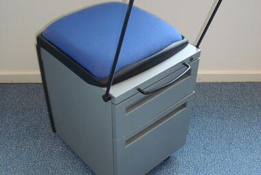 used k line metal hot desk pedestal desk drawers berkshire