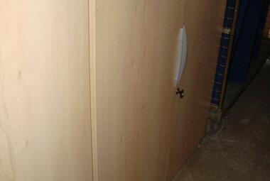 double door mid height office storage cupboard