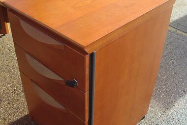 Sven cherry veneer 600mm desk height pedestal berkshire hampshire 