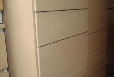 800mm Deep Pedestal Light Beech 3 drawer 