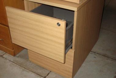 oak filing cabinet 2 drawer 42cm wide 