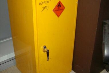 Yellow Metal Single Door Cupboard