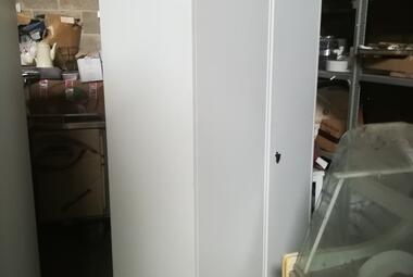 white metal 2 door cupboard double skinned doors newbury berks 