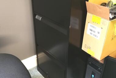 used bisley 3 drawer filing cabinet black metal newbury basingstoke