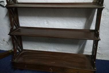 used traditional style wall mounted shelving unit with drawers newbury berks