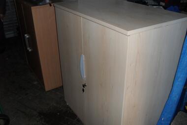 Double Door Maple Office Cupboard