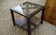 dark wood occasional table glass top hotel newbury berks 
