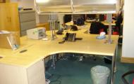 used 1600mm corner desk maple overhead storage newbury berkshire 
