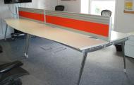 herman miller 2000mm white wave desk two man pod newbury