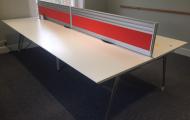 herman miller 4 man white workstation newbury berks 