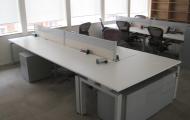 bench desk white silver senator 1.6m  newbury reading berkshire 