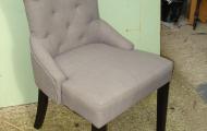 dining lounge chair button back grey dark legs newbury reading berks 