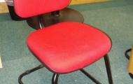 used cantilever meeting chair without arms red fabric newbury berkshire