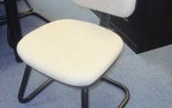 used sleigh base medium back visitor chair 