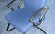 shirtback cantilever meeting chair blue fabric newbury berkshire