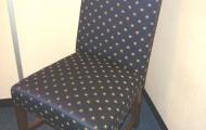 dark blue fabric golden star design dining chair