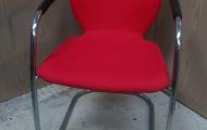 boss design visitor chair red fabric 