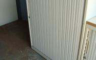 cream metal tambour cupboard newbury berkshire 