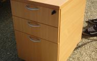 beech under desk drawers on castors newbury berkshire used