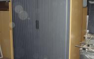 oak tambour roll front cupboard with shelves newbury berkshire