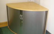 used desk height corner tambour storage maple newbury berkshire 