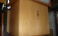maple veneer 2 door office cupboard newbury berkshire