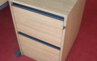 2 drawer filing cabinet grey flush handles 