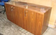 used walnut veneer credenza 3 door meeting room berkshire